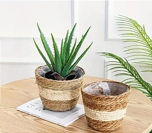 Vaso de Flores Tecido Corda