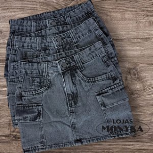 Saia jeans Marmorizada