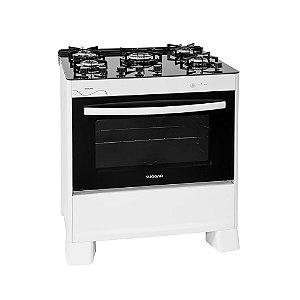 Fogão De Piso 5 Bocas Suggar Neo Glass Branco Bivolt