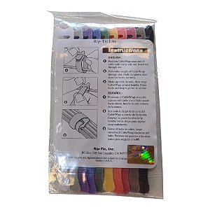 Abraçadeira de Cabos Rip-Tie - 15cm Arco-Íris 10un
