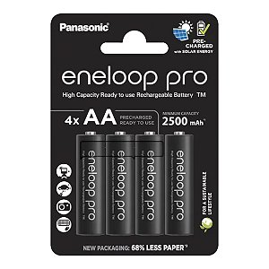Pilha Recarregável AA para Panasonic - Eneloop Pro 4un