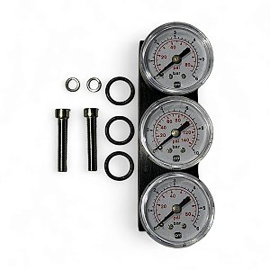 Kit 3 Manômetros Siemens - Bloco Conexão 6DR4004-2M