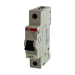 Disjuntor Monopolar 6A Curva B 6kA ABB S201-B6