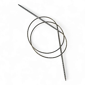 Agulha Circular Tricô Alumínio Círculo Addi - 3mm 80cm