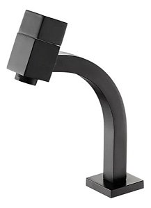 Torneira Banheiro Lavatório Quadra Luxo Baixa Dc-6604p Preto