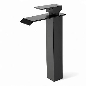 Torneira Monocomando Preta Cascata Alta DC-6006AP