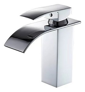Torneira Banheiro Misturador Monocomando Metal Inox WJ-14A
