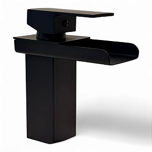 Torneira Preta Lavabo Monocomando Calha Baixa Dc-6006cp