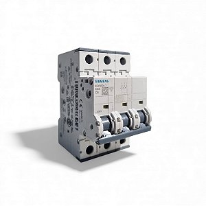 Disjuntor Siemens 5SY6306-7 MCB C6, 6A, 3 polos, 400V (KB)