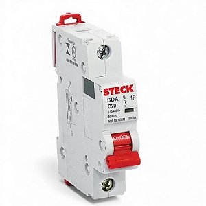 Kit 3 Disjuntor Monopolar 20A Curva C Steck - SD61 Din