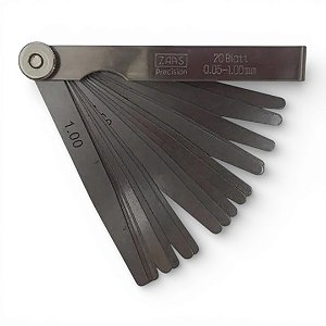 Pente De Folga Calibrador 0.05 À 1.00mm - 20 Lâminas