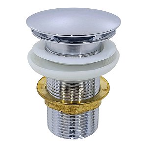 Válvula Click Luxo 1.1/4 Metal Cromada Pia e Cuba