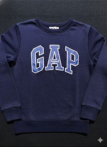 Blusa moletom infantil nova original azul gap tam m - 8 anos