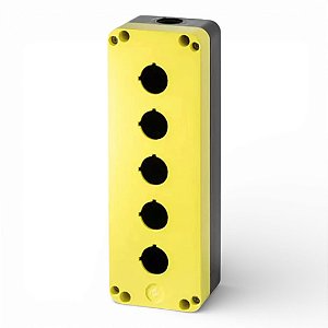 Caixa Botoeira 5 Furos Tampa Amarela Giovenzana PQ05K