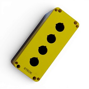 Botoeira Amarela 4 Furos Steck PQ04K Plástica Vazia