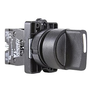 Chave Seletora preta 2na 3 Posições P20scr7-b-2a Metaltex