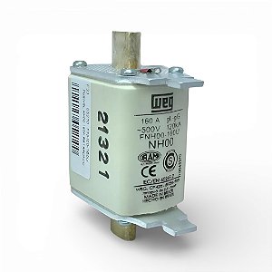 Fusivel Nh Weg 160a Com Retardo Classe Gl/gg Fnh00-160u 500v