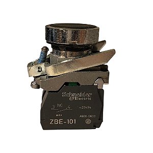 Botao Metalico Luminoso 24v Xb4bw34 - Schneider Preto/24v