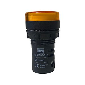 Sinaleiro Led Amarelo 24v Weg Cew-sm3-e26 22mm Monobloco