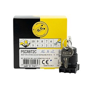 Chave Seletora Giovenzana PSCR8T2C Rotativa 2 Posições