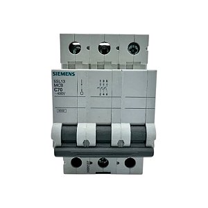 Mini Disjuntor 3ka Curva C 3 Polos 70a 5sl1370-7mb