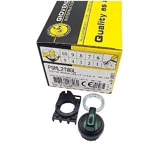 Botão Seletor Giovenzana - PSML2T0GL Manopla Curta 22mm