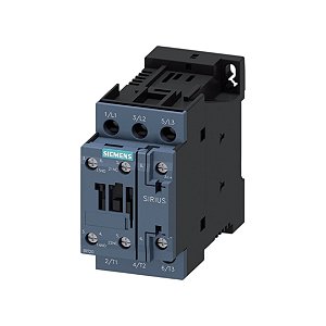 Contator Tripolar 12a 24 VCC 1NA+1NF 3RT20241BB40 Siemens