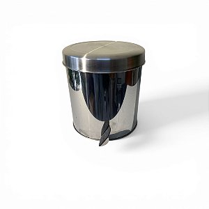 KIT 5 LIXEIRA AÇO INOX 6L COM PEDAL