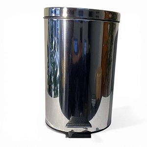 Kit 4 LIXEIRA AÇO INOX 12L PEDAL+BALDE REMOVIVEL SUPER POWE