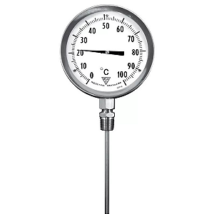 Termômetro bimetálico Modelo 55, DN 114 S5552/4 100C 1/2 NPT