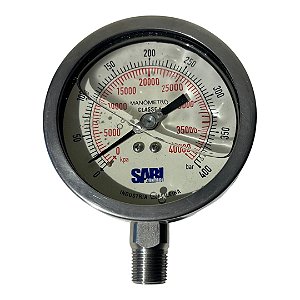 MONOMETRO ANALOGICO SBMI G 100V 400BAR 12N 651 C316 M316 VP