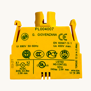 KIT 5 Soquete para lâmpada com base Ba9s Pl004007 Giovenzana