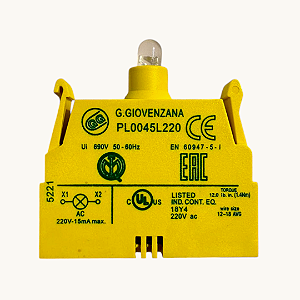 Kit 10 Bloco Contato Parafuso Led 220v Giovenzana PL0045L220