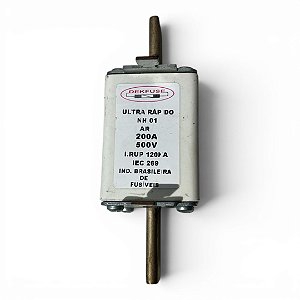 KIT 3 Fusivel Dekfuse Nh01 500V 200A Ultra-rápido