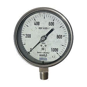 MEDIDOR DE PRESSÃO WIKA MONTAGEM 0-1000 KG 100MM 63254115