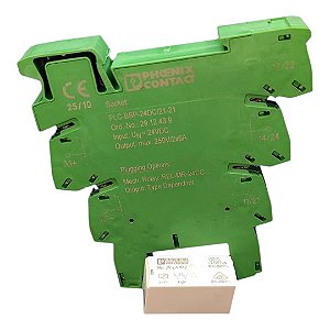 Relé Phoenix 2961192 24V Soquete PLC-BSP-24DC/21-21 2912439