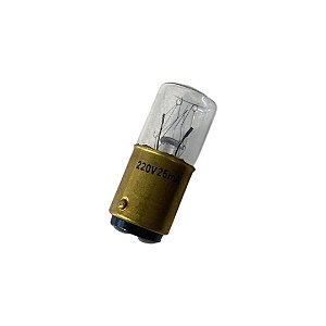 KIT 3 Lâmpada Sinalização K62 BA15d 220V 25mA 2 polos