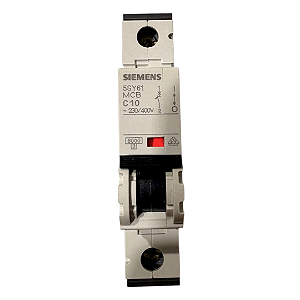 Disjuntor Mini Monopolar 10a Siemens 5SY61 C10 230/400V