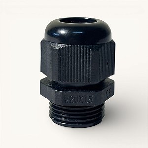 Kit 20 Prensa Cabo Nylon Preto M20x1,5