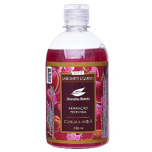 SABONETE LÍQUIDO AMAZÔNIA AROMAS 500 ML - REFIL - CEREJA E AVELÃ