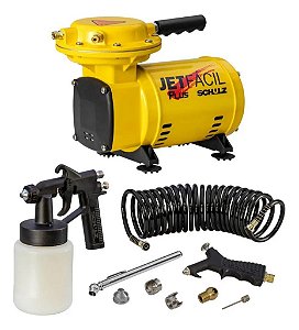 Compressor de Ar Direto Jet Fácil Plus com 9 Acessórios - Schulz