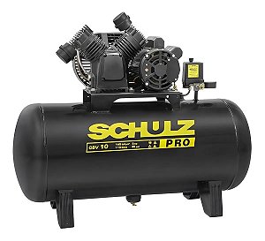 Compressor de Ar Schulz Estacionário Pistão CSV10PRO 110L 2CV 220V Monofásico 2P 60Hz