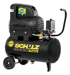 Compressor de Ar Portátil Schulz Pratiko CSI 6,6/20 1,5HP 20 Litros com Rodas