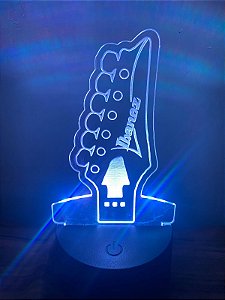 Luminária em Acrílico Headstock Guitarra