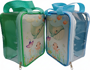 Bolsa Personalizada Maletinha DF em Nylon 600 e cristal transparente no meio