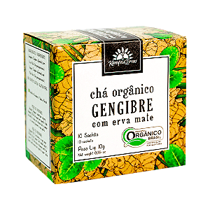 Chá de Gengibre e Mate Orgânico Kampo De Ervas 10 Sachês