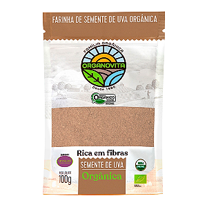 Farinha De Semente De Uva Orgânica Organovita 100 g