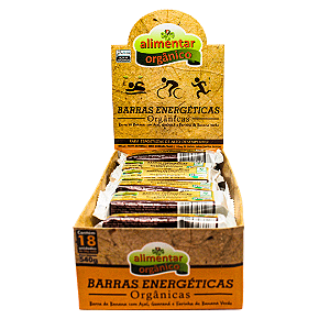Barra Energética de Banana Sem Adição de Açúcar Orgânica Alimentar Display 18x30 g