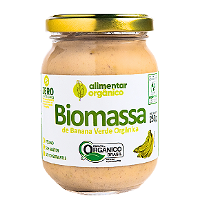 Biomassa de Banana Verde Integral Orgânica Alimentar 250 g