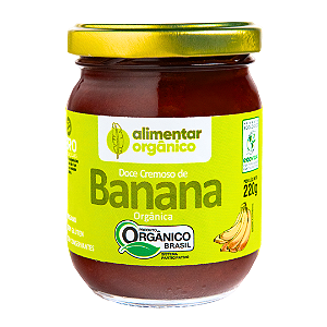 Doce Cremoso De Banana Sem Adição De Açúcar (Chimia) Orgânico Alimentar 220 g
